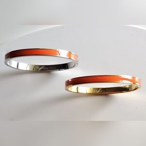 Set of 2 Stainless Steel Orange Bangles